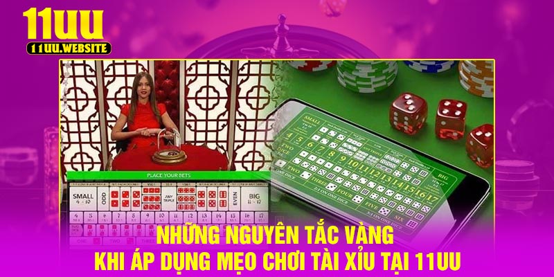 Những nguyên tắc vàng khi áp dụng mẹo chơi tài xỉu tại 11UU