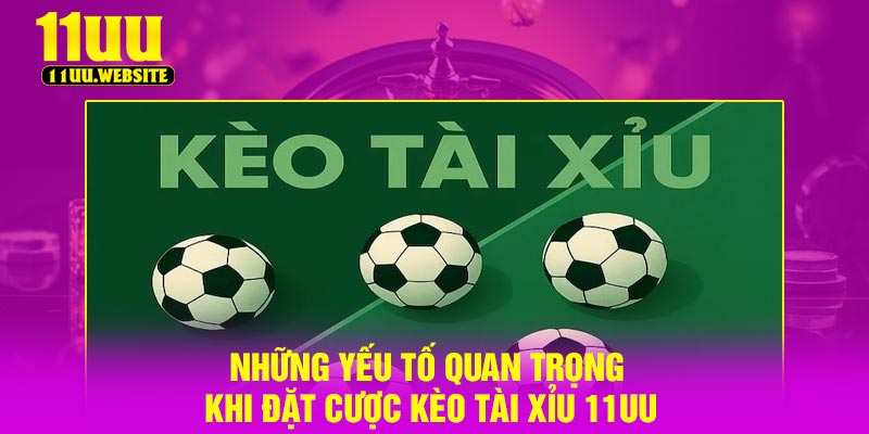 Những yếu tố quan trọng khi đặt cược kèo tài xỉu 11UU